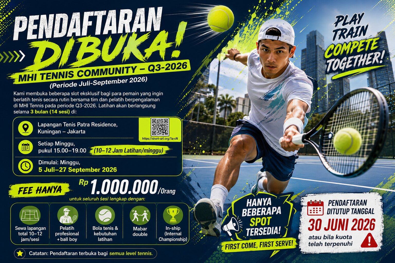 Pendaftaran MHI tennis Q3-2026